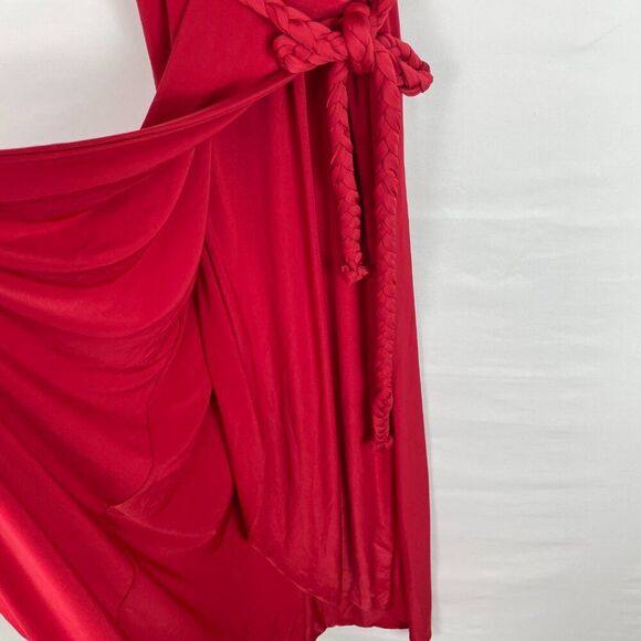 Misa Los Angeles Revolve Irina Wrap Maxi Braided Tie Ruffle Sleeve Dress S - Picture 7 of 8